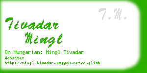 tivadar mingl business card